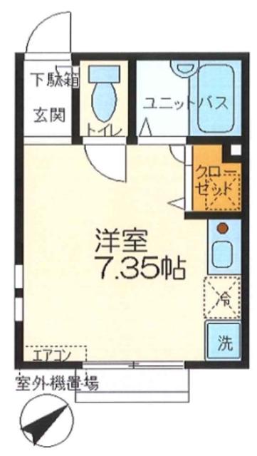STAGE(ワンルーム/1階)の間取り写真