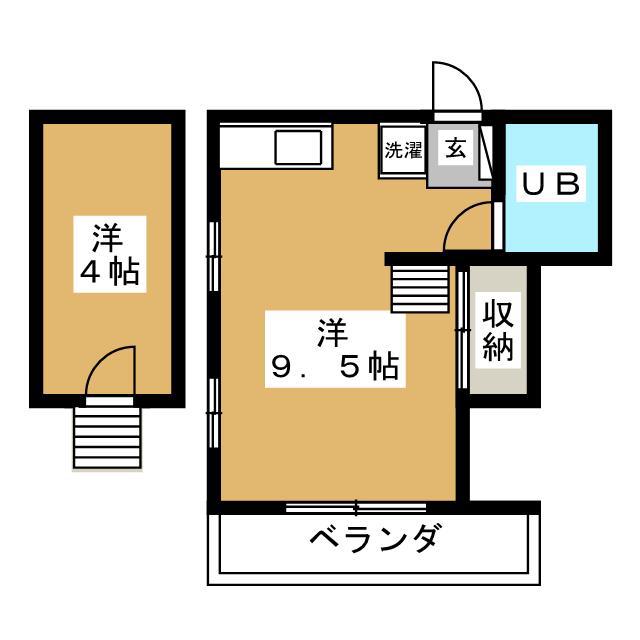 ROOMSWING(ワンルーム/2階)の間取り写真