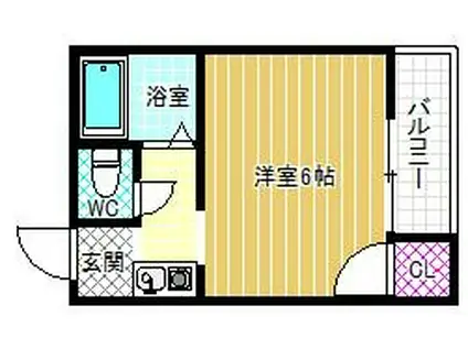 レジュールIGA(1K/4階)の間取り写真