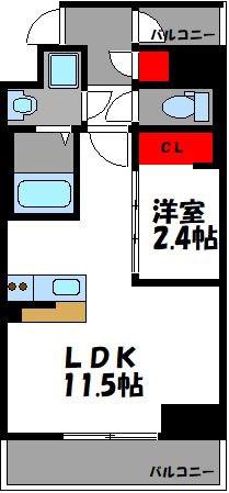NUDGEONE.香椎駅前(1LDK/3階)の間取り写真