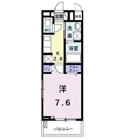 ユウパレス和泉中央(1K/3階)の間取り写真