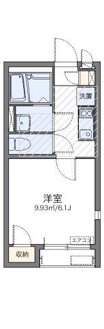 レオネクストヒルズバン(1K/2階)の間取り写真
