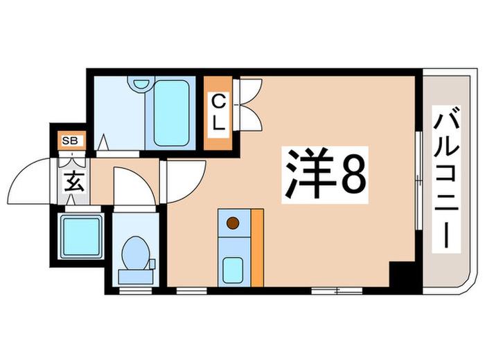 カーサ巴南蔵院II(ワンルーム/2階)の間取り写真