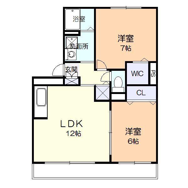 グランドパレス(2LDK/3階)の間取り写真