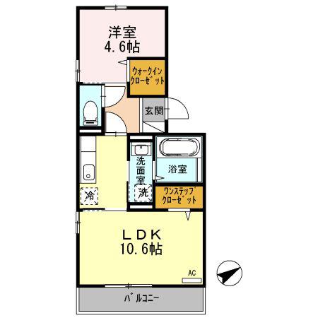 セジュールプラム(1LDK/3階)の間取り写真