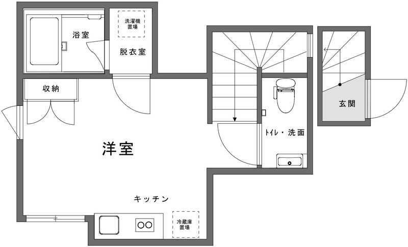 ランプライト千歳船橋(ワンルーム/2階)の間取り写真