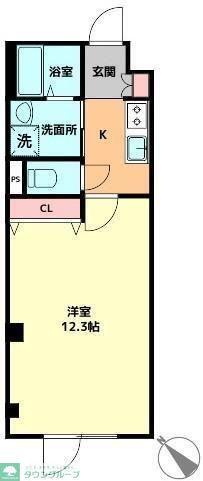 PREMIER古淵II(1K/3階)の間取り写真
