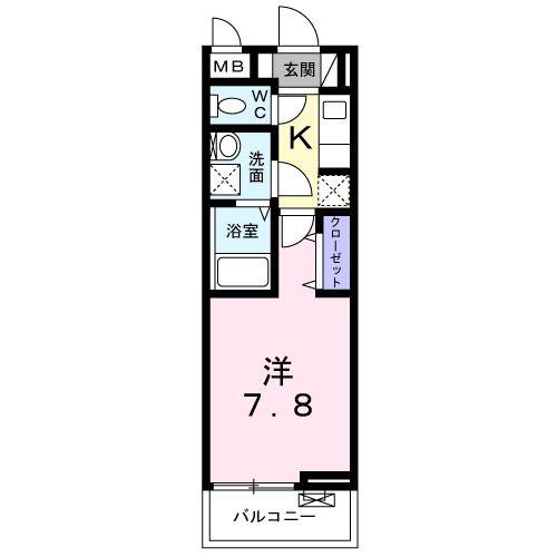 グラン クラス(1K/3階)の間取り写真