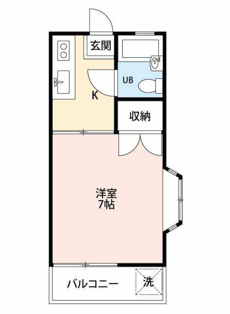 グランデ(1K/2階)の間取り写真