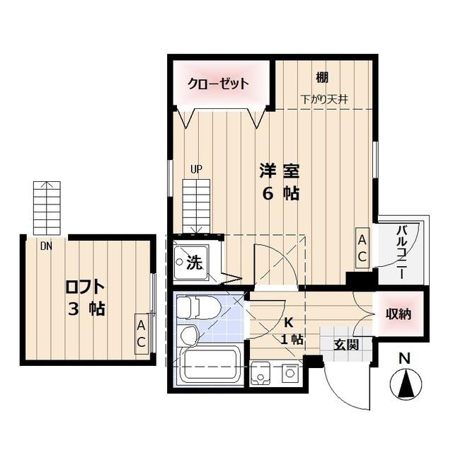 DWELL NAKANO(1K/3階)の間取り写真