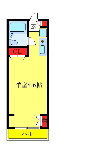 フォーサイト大塚(ワンルーム/3階)の間取り写真