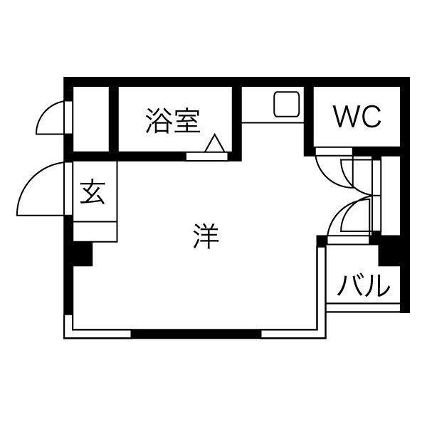 SG第2グローバルハイツ(ワンルーム/3階)の間取り写真