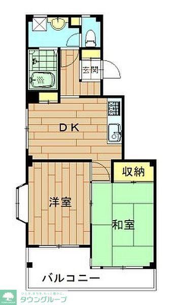 アビタ・ヌーボー(2DK/2階)の間取り写真
