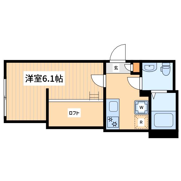 クレイス八王子3(1K/3階)の間取り写真
