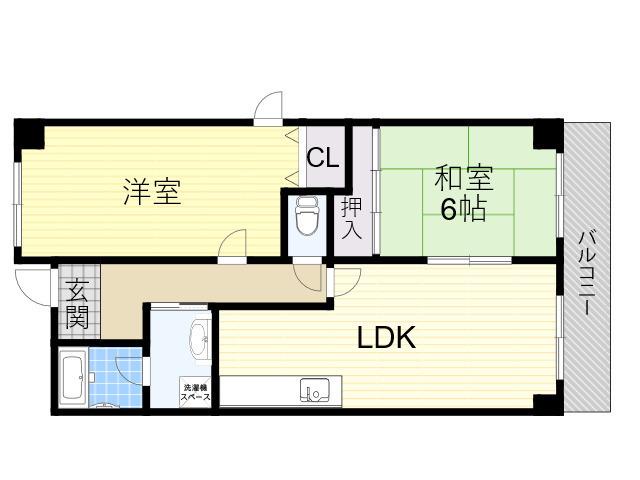 メリパティオ(2LDK/4階)の間取り写真