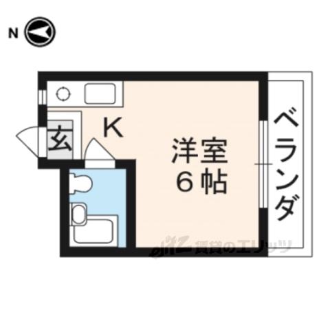 ヴォーンハイム寺本(ワンルーム/3階)の間取り写真