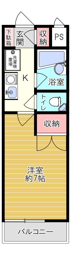 リーベンハイム(1K/4階)の間取り写真