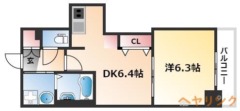 エステムプラザ名古屋駅前プライムタワー(1DK/3階)の間取り写真