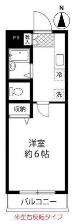 アリスヴィラ(1K/1階)の間取り写真