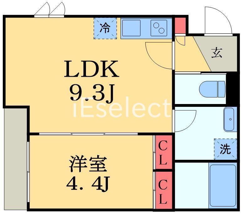 GRADUS黒砂(1LDK/2階)の間取り写真
