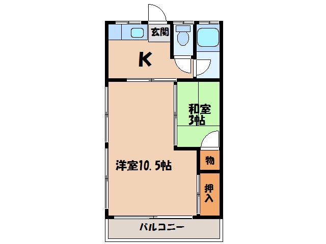エスポワール新栄(2K/2階)の間取り写真