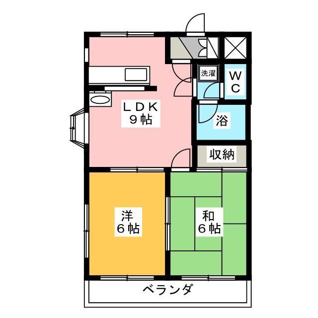 サンクレスト(2LDK/3階)の間取り写真