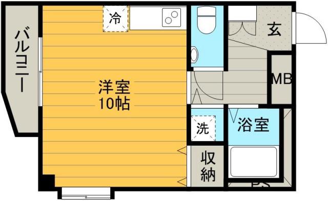 澤田ビル(ワンルーム/6階)の間取り写真