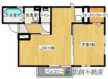サンヒルズ白山(1LDK/1階)の間取り写真