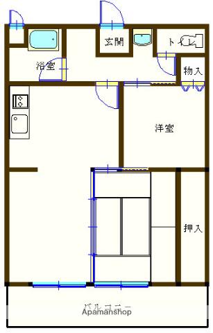 はづきコーポ(2LDK/1階)の間取り写真