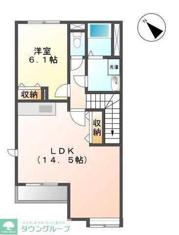 アイリス(1LDK/2階)の間取り写真