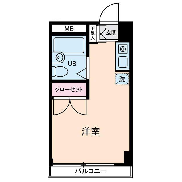 ヴィダフェリース山崎(ワンルーム/3階)の間取り写真