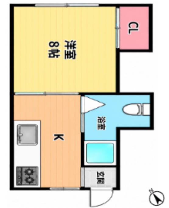 第一海老マンション(1K/1階)の間取り写真