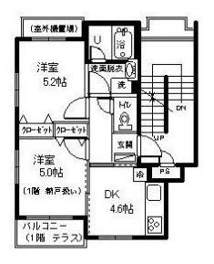 ヴェルドミール(2DK/3階)の間取り写真