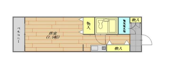 ベルハイツ座間(ワンルーム/4階)の間取り写真