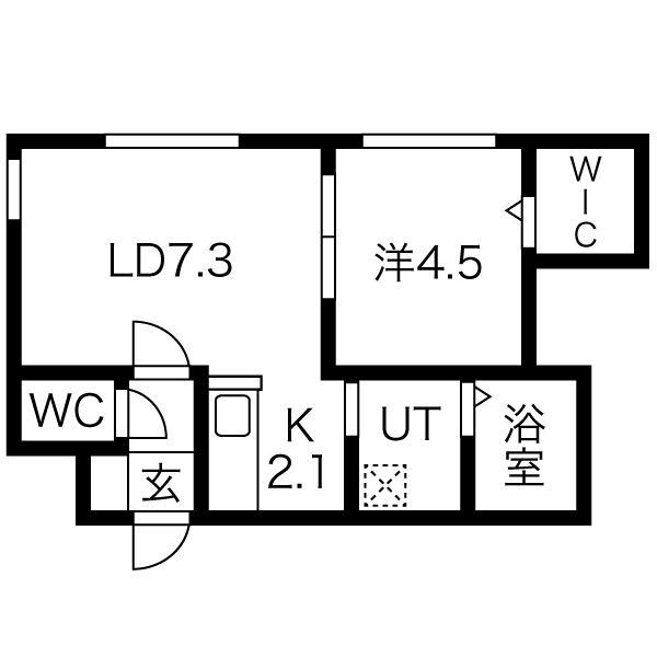 LICHTRARE北大イースト(1LDK/3階)の間取り写真
