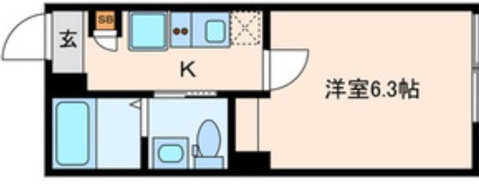 ARKS町屋(1K/4階)の間取り写真