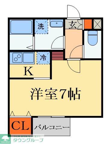蘇我宮崎アパート(1K/1階)の間取り写真