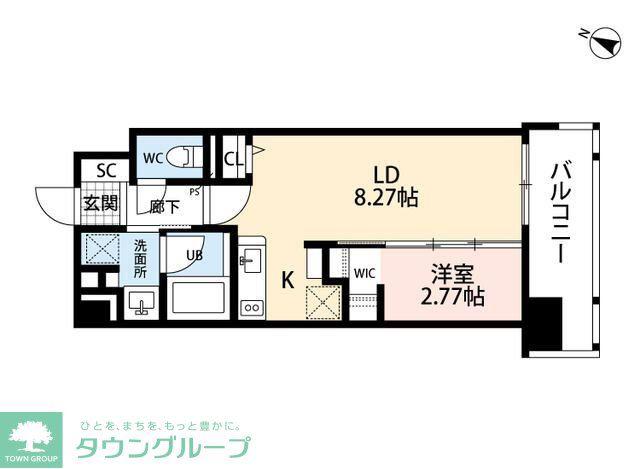F・POLPO(1LDK/3階)の間取り写真
