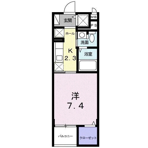 スター パレス(1K/2階)の間取り写真