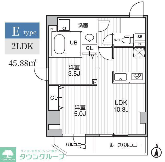 S-RESIDENCE亀戸BALM(2LDK/6階)の間取り写真