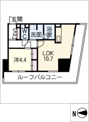 CORNES HOUSE NAGOYA(1LDK/5階)の間取り写真
