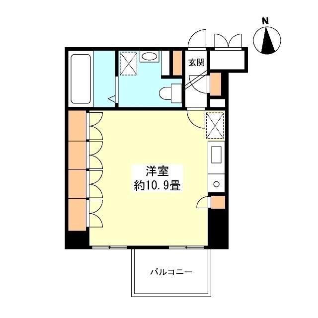 グランカーサ新宿御苑(ワンルーム/10階)の間取り写真