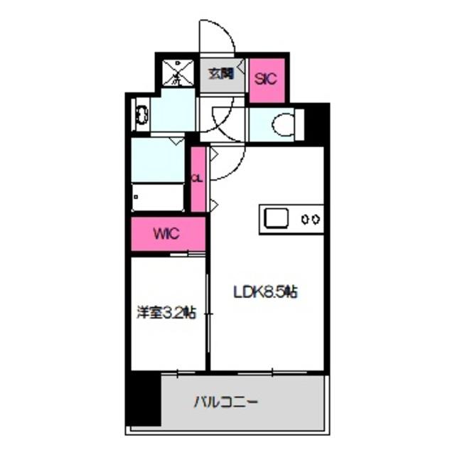 エスリードレジデンス ザ・グラン都島ノア(1LDK/4階)の間取り写真