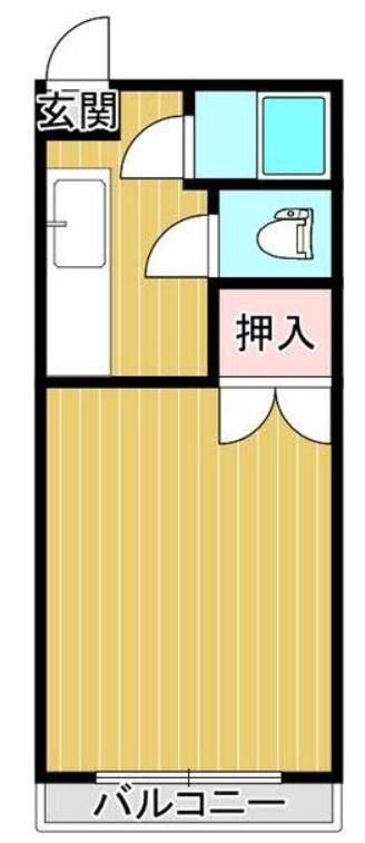 プランドゥ新南部(1K/2階)の間取り写真