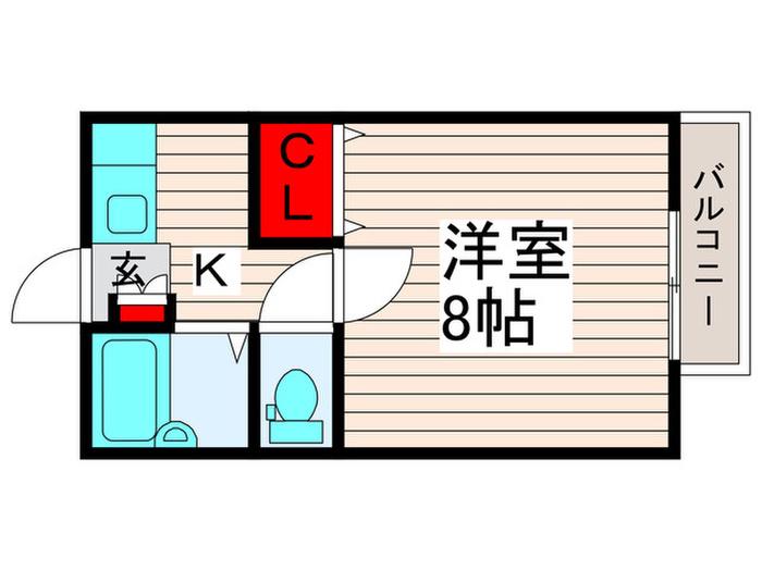 サニーコート(1K/2階)の間取り写真