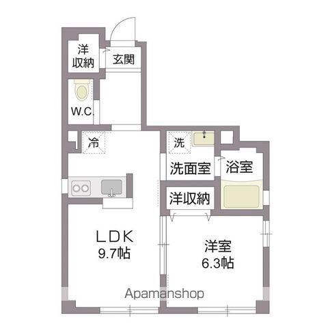 ステラ武蔵小杉(1LDK/1階)の間取り写真