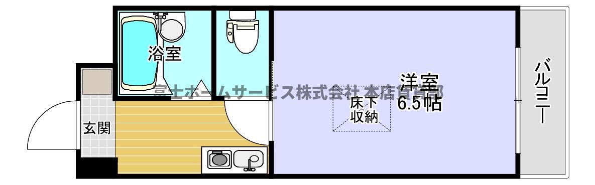 カサ デ パオ(1K/4階)の間取り写真