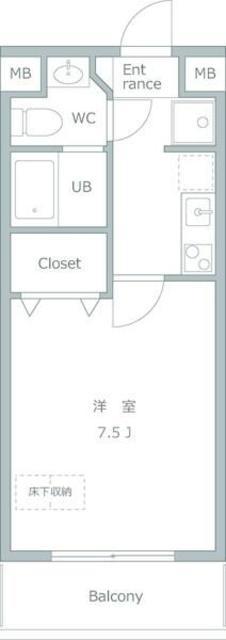 S-FORT戸田公園(1K/3階)の間取り写真