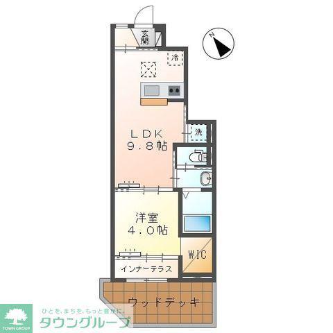 グランルミエール(1LDK/1階)の間取り写真