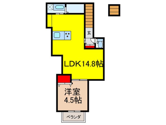 中山荘園LOHAUS(1LDK/2階)の間取り写真